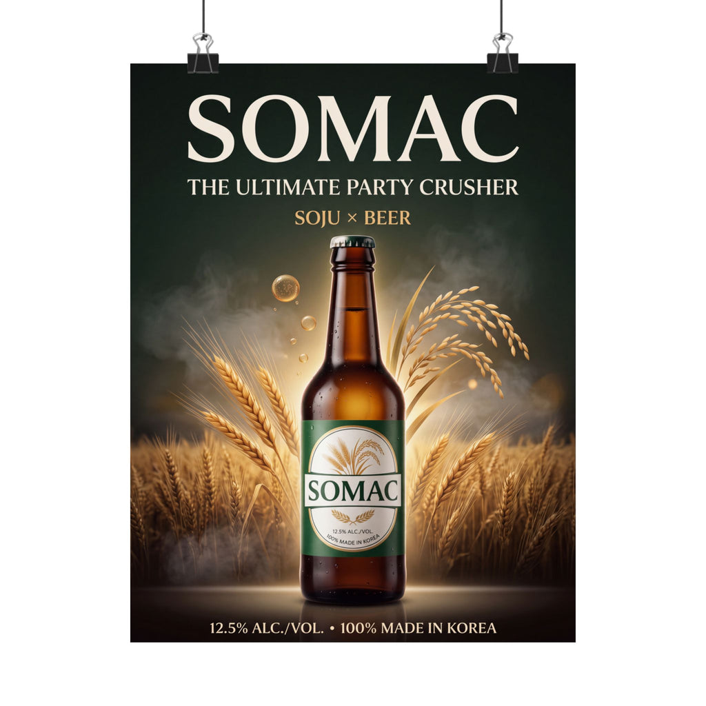 SOMAC — The Ultimate Party Crusher | Korean Beverage Poster