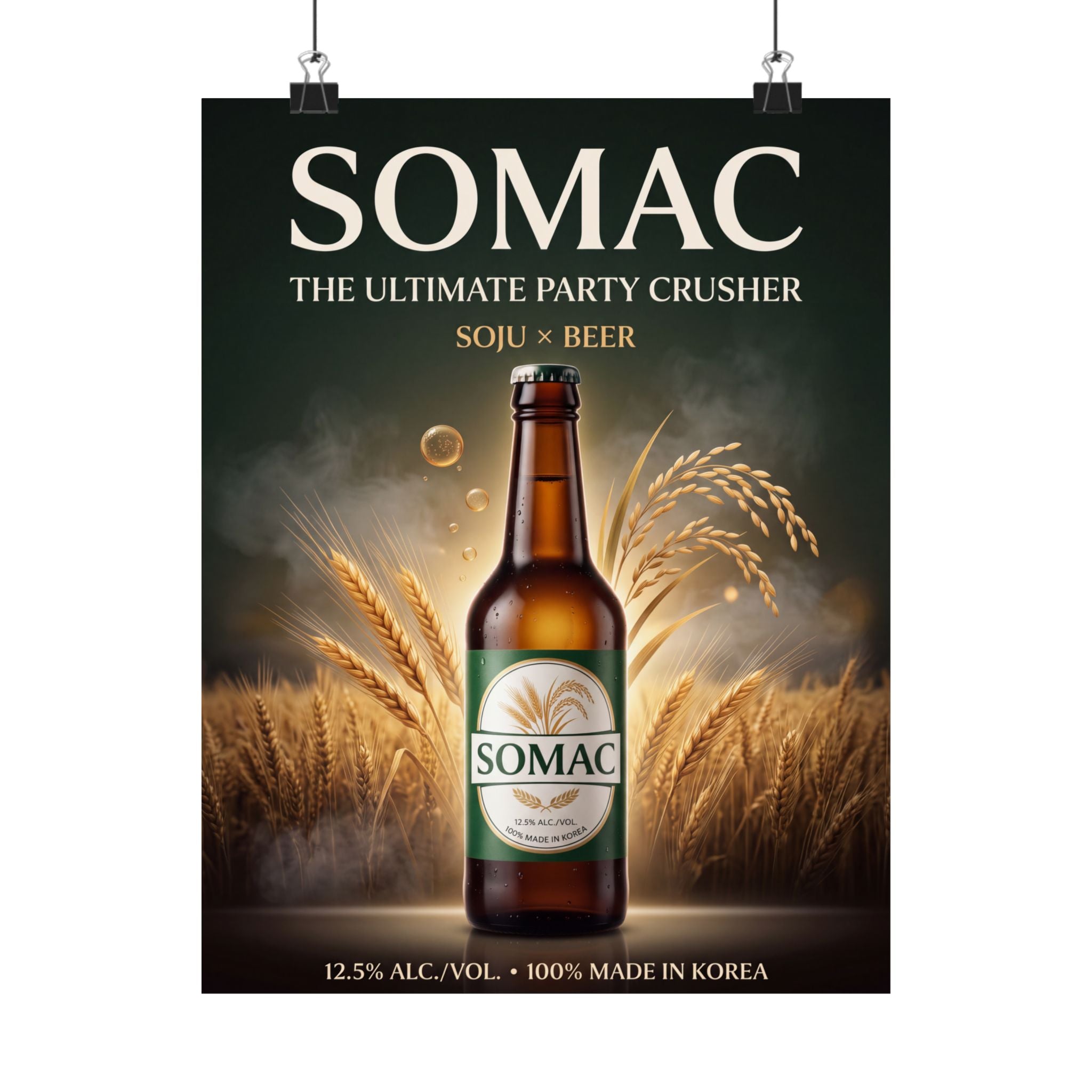 SOMAC — The Ultimate Party Crusher | Korean Beverage Poster