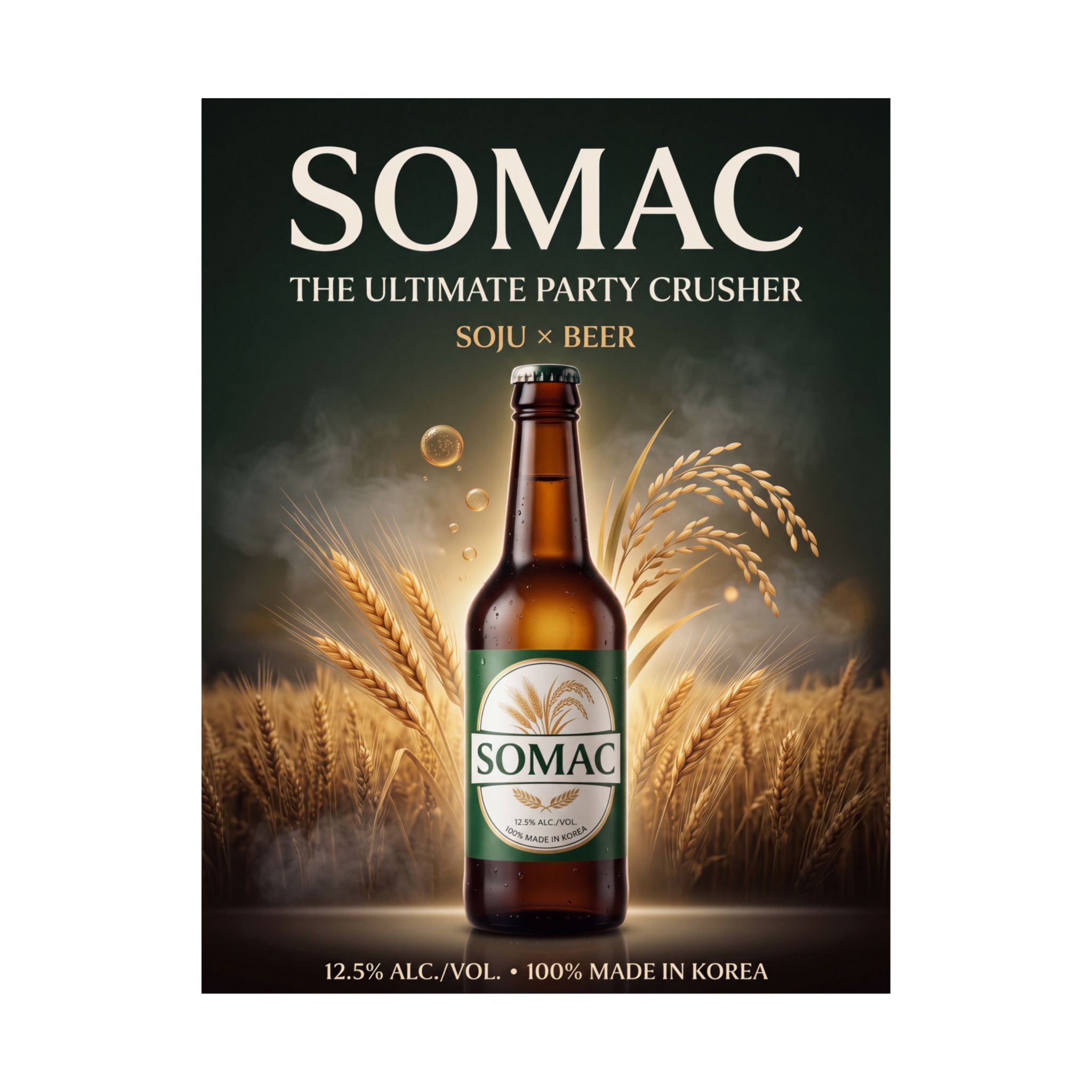 SOMAC — The Ultimate Party Crusher | Korean Beverage Poster