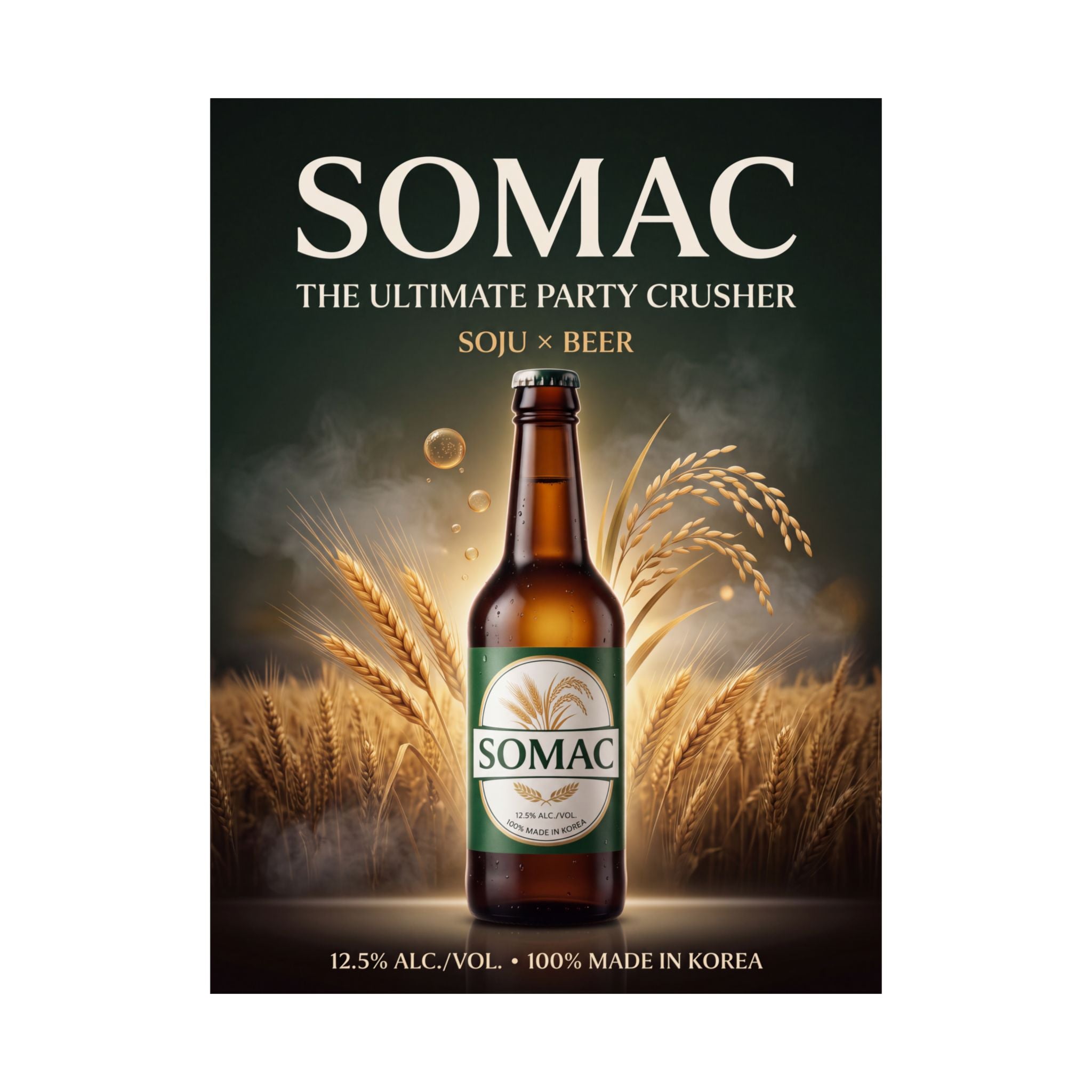 SOMAC — The Ultimate Party Crusher | Korean Beverage Poster