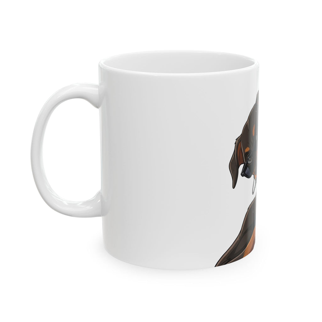 ATEEZ San Doberman Pinscher Meme Ceramic Mug - Viral "Da Juk Ja" (Let's All Die) Comeback Stage Pose Coffee Cup | Funny K-Pop ATINY Fan Merch & Gift