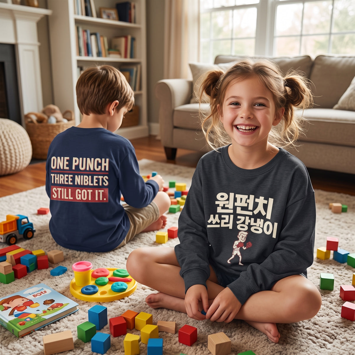 원펀치 쓰리 강냉이 — Long Sleeve T-Shirt