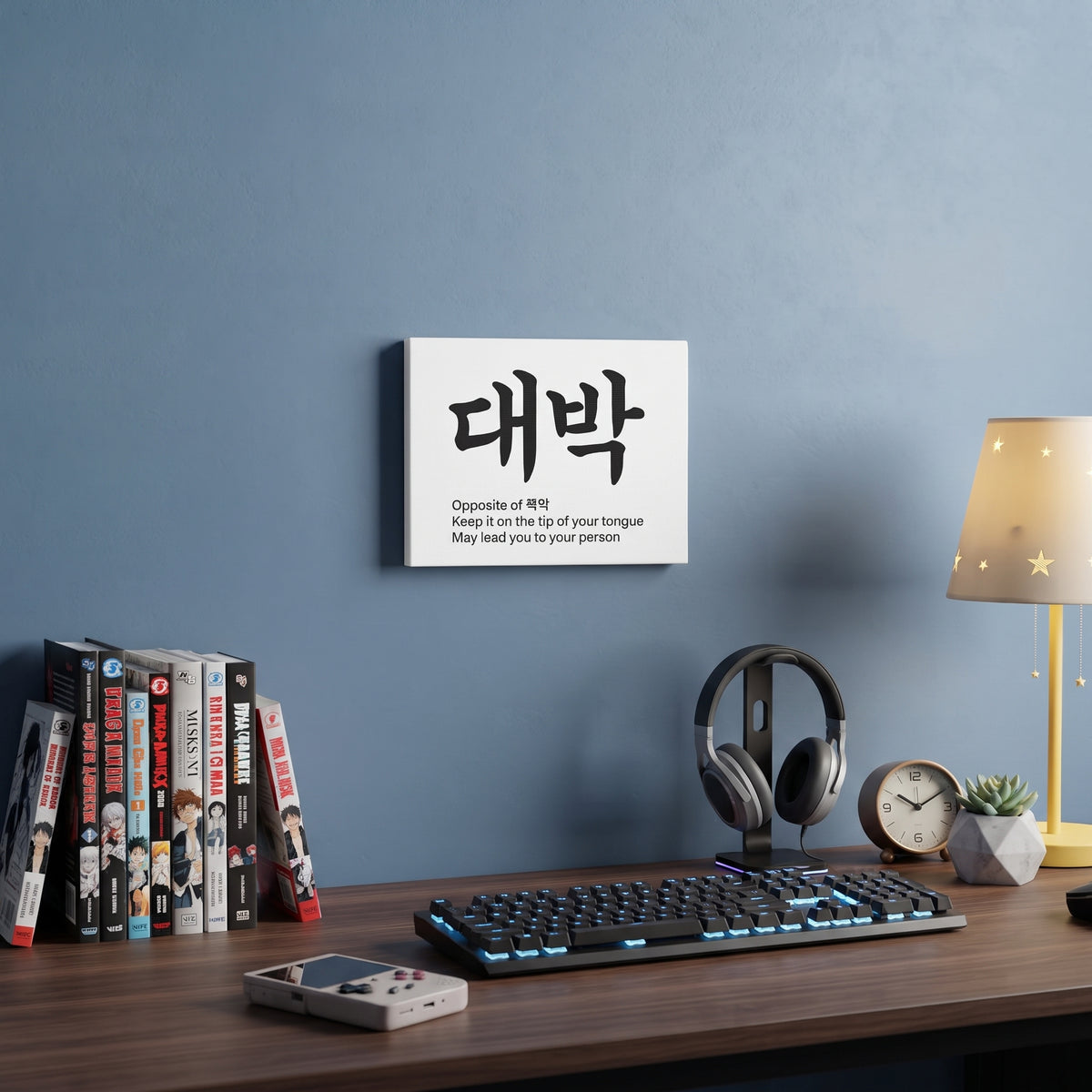 대박 Korean Calligraphy  Canvas
