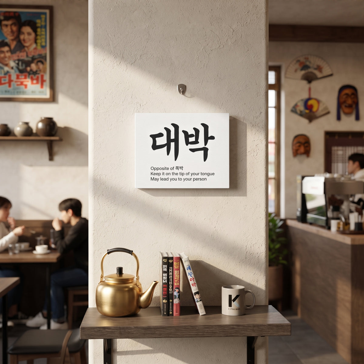 대박 Korean Calligraphy  Canvas