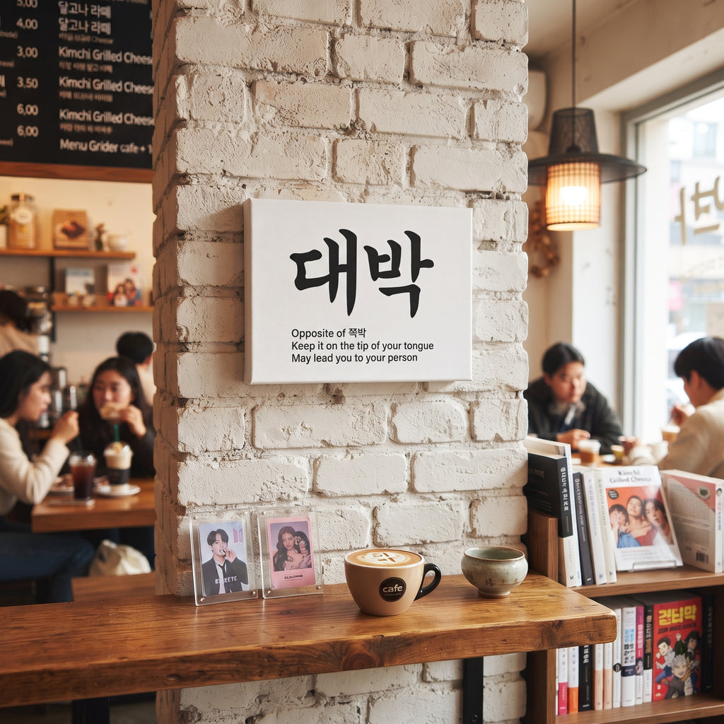 대박 Korean Calligraphy  Canvas