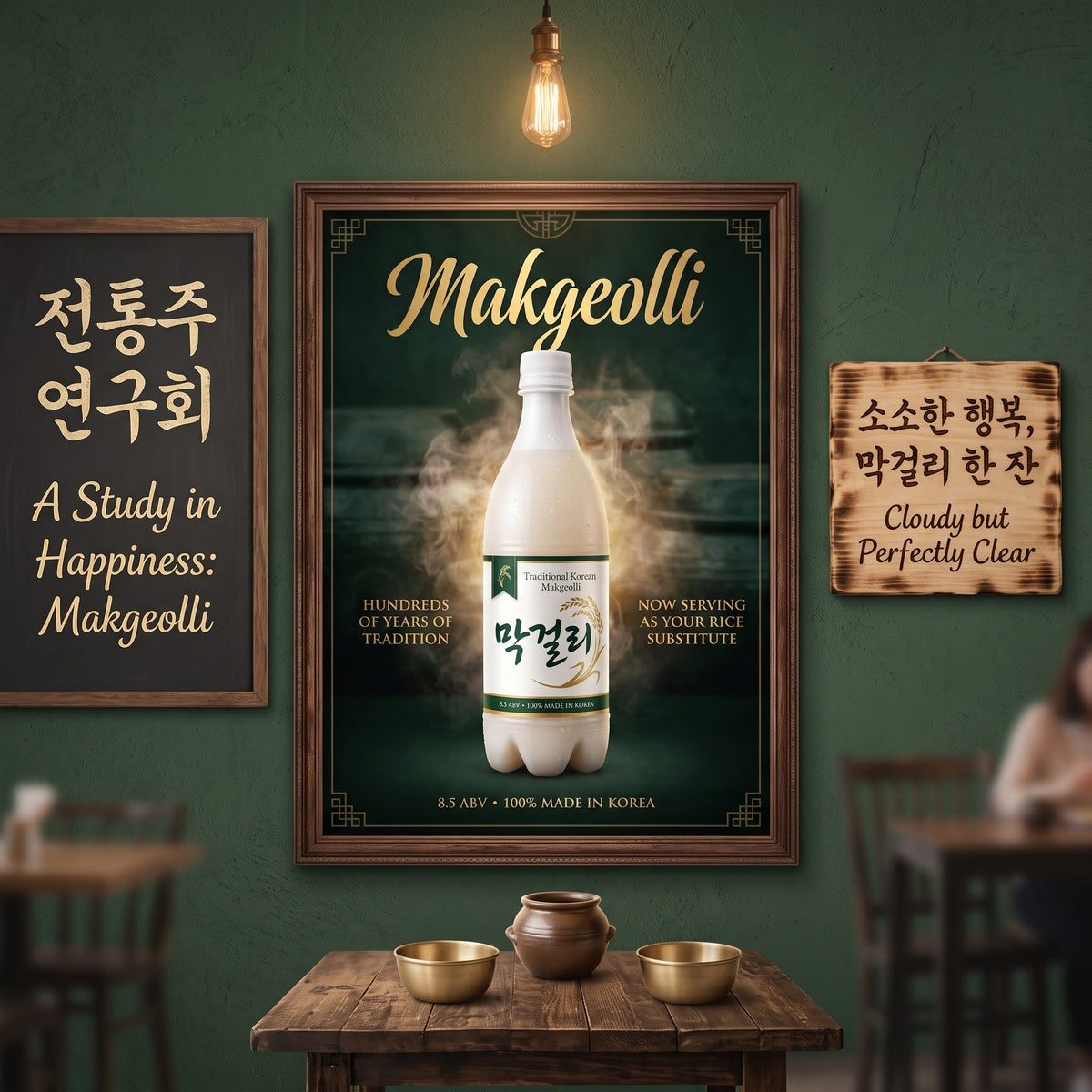 막걸리 Poster – Vintage Korean Rice Wine Wall Art