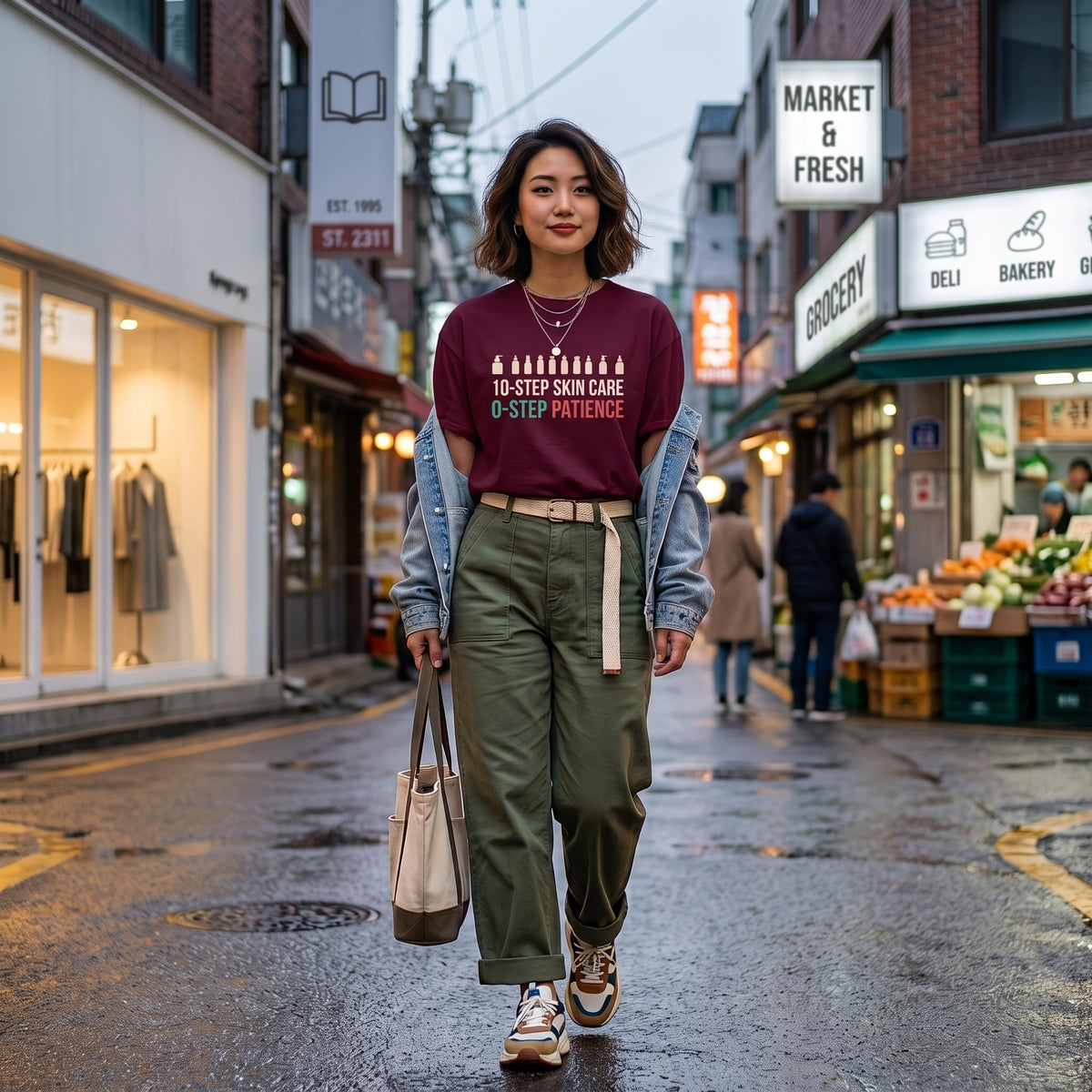 10-Step Skincare 0-Step Patience T-Shirt