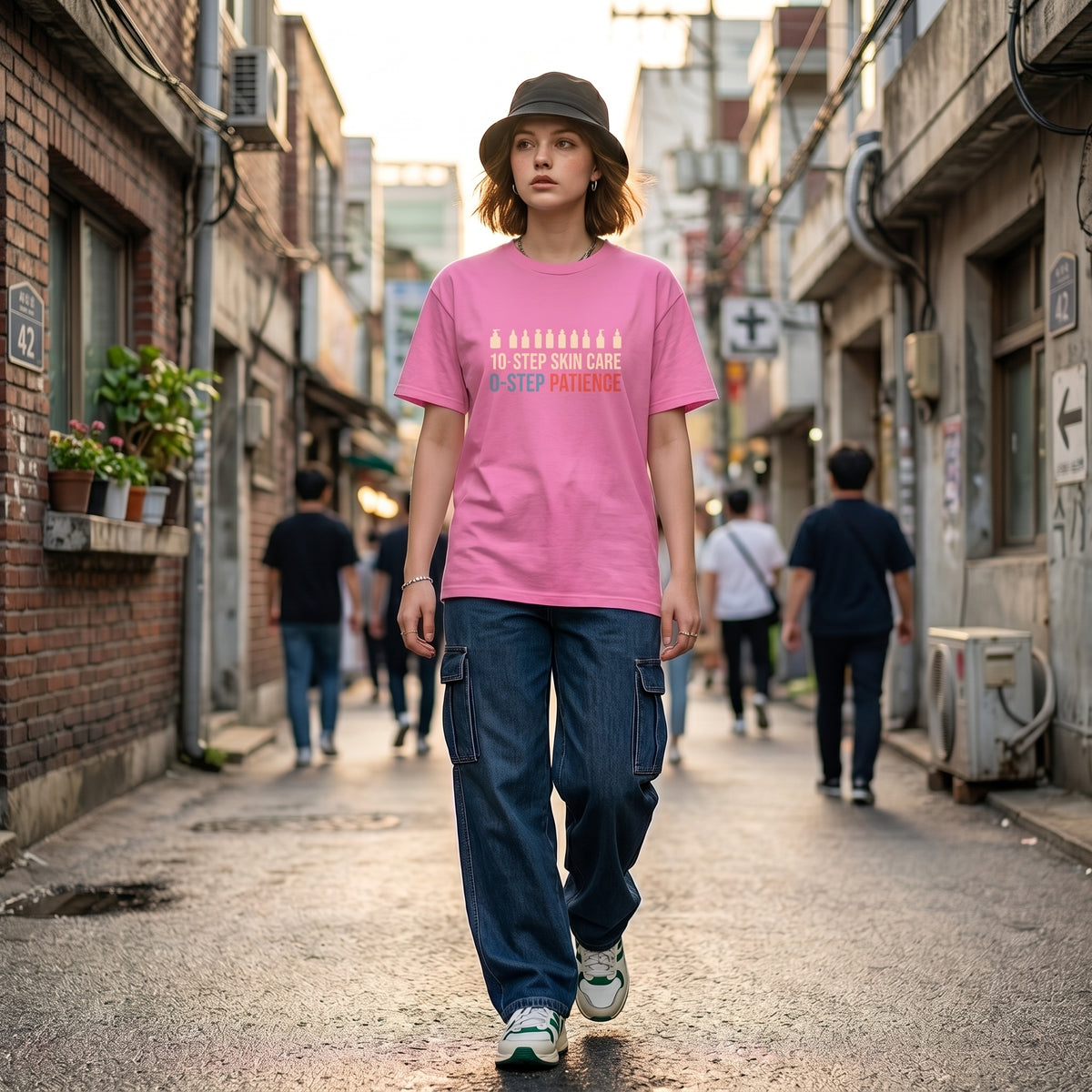 10-Step Skincare 0-Step Patience T-Shirt