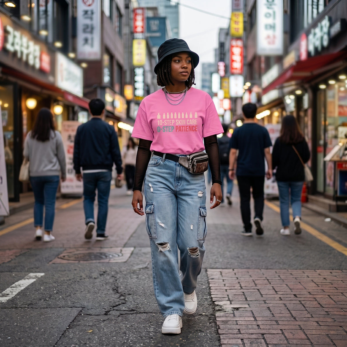 10-Step Skincare 0-Step Patience T-Shirt
