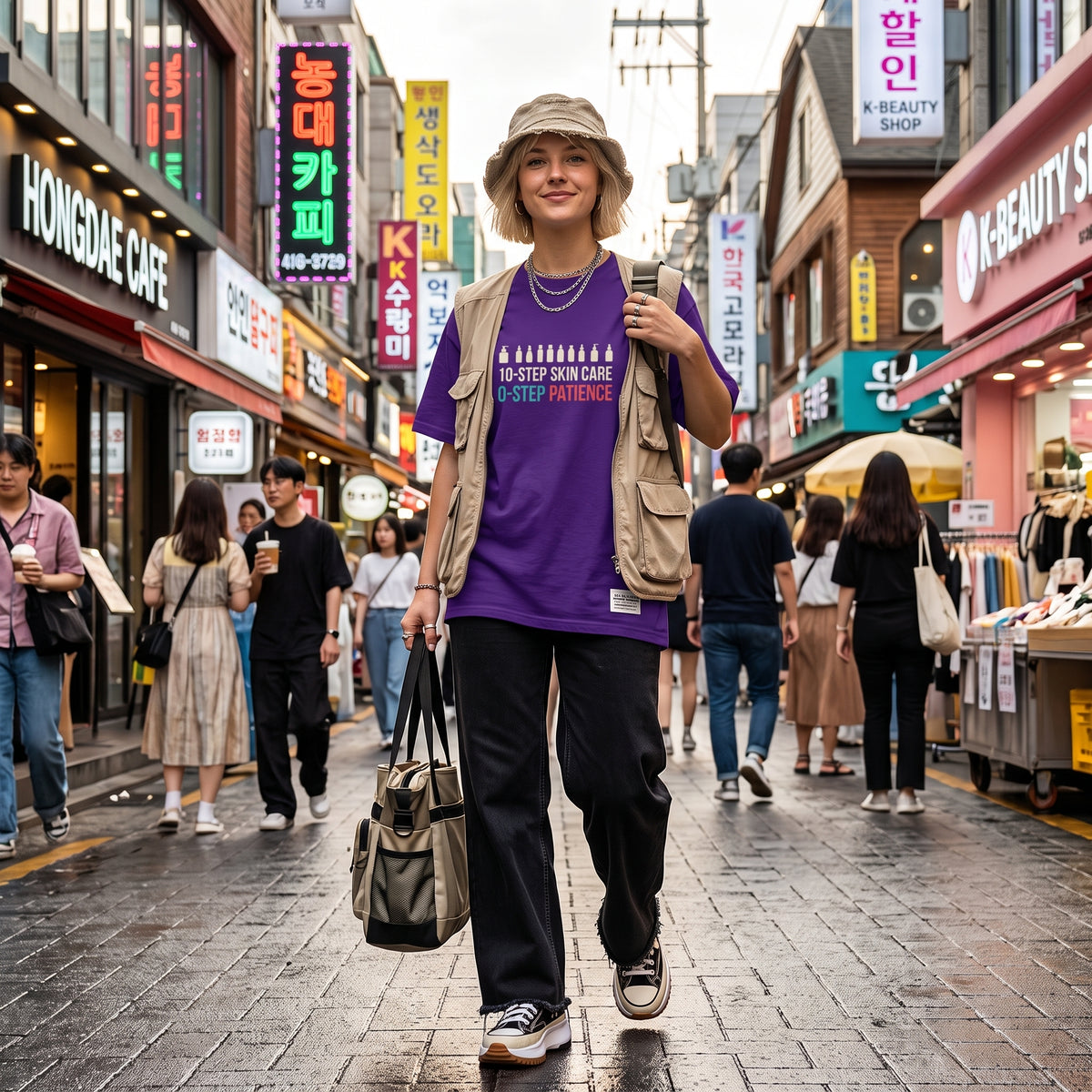 10-Step Skincare 0-Step Patience T-Shirt