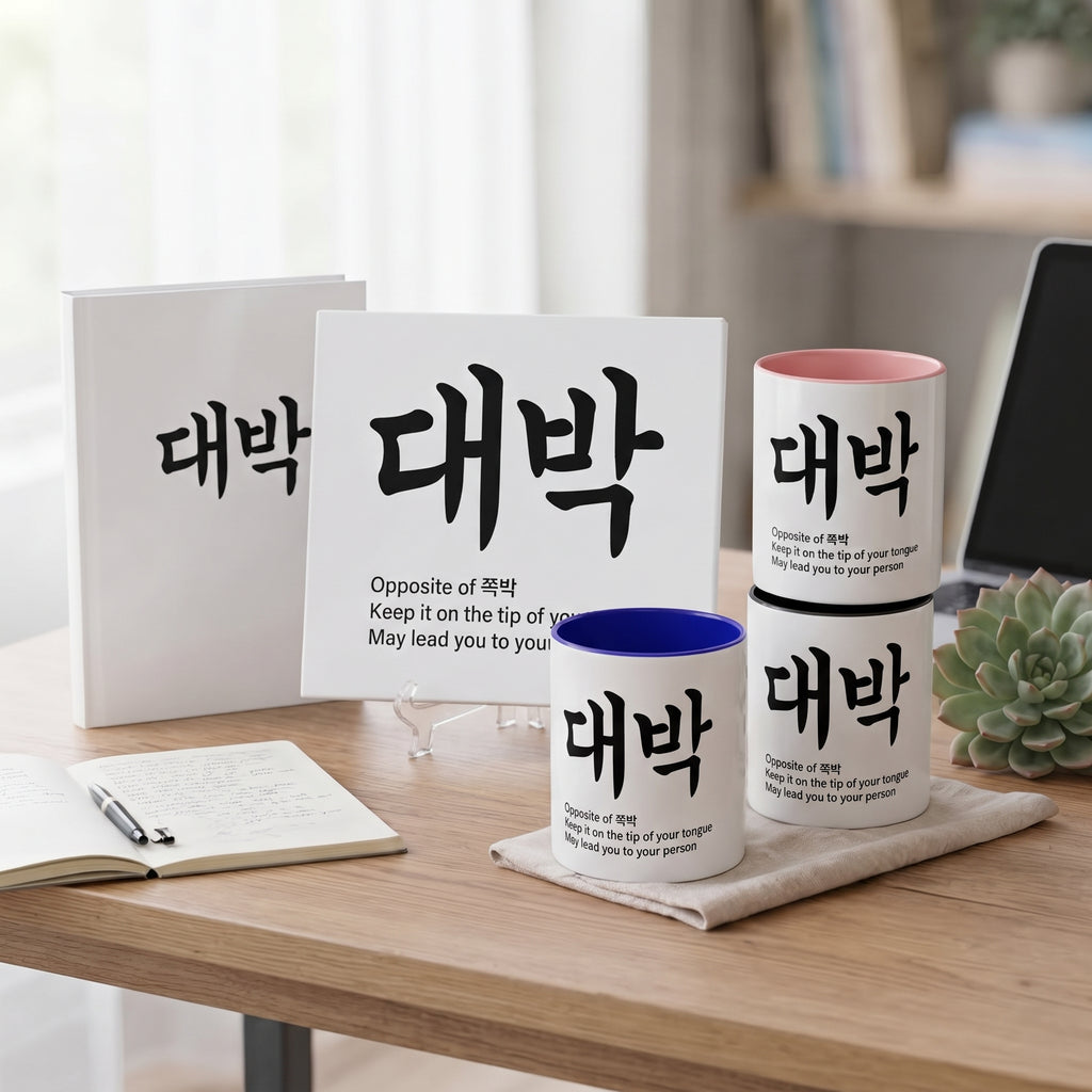 대박 Korean Calligraphy  Canvas