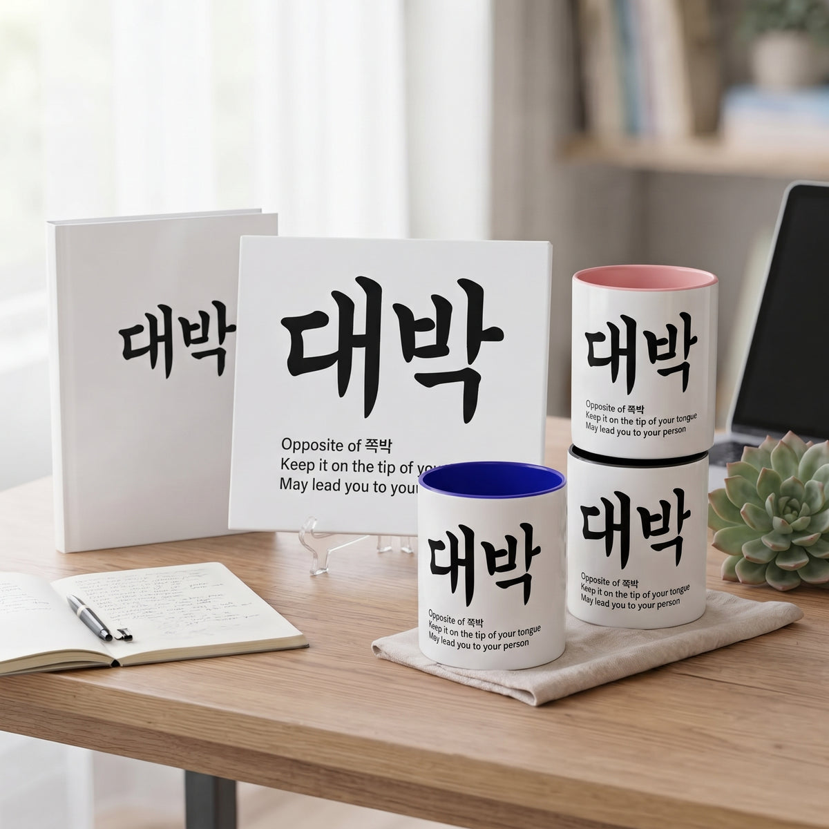 대박 Korean Calligraphy  Canvas