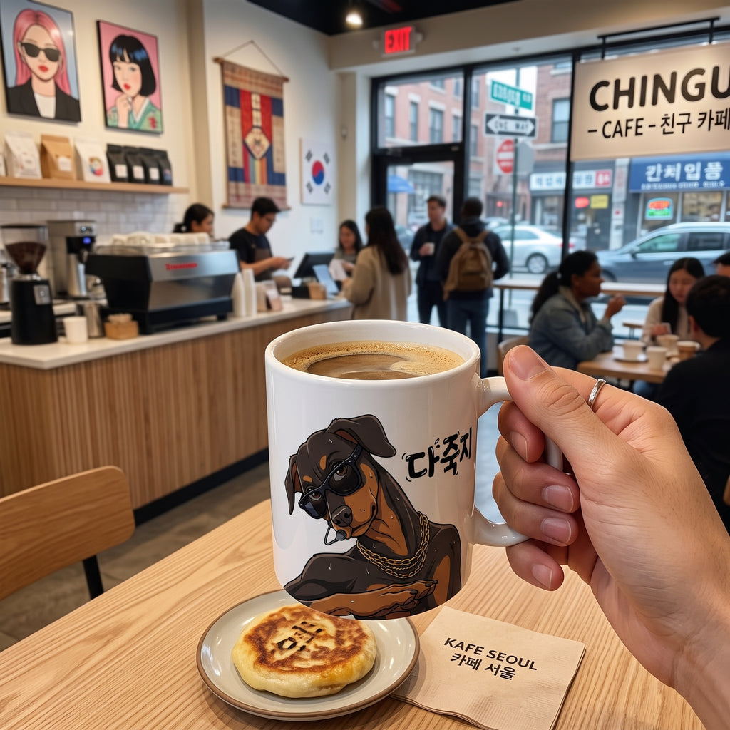 Doberman 다죽자 DaJukJa Ceramic Mug