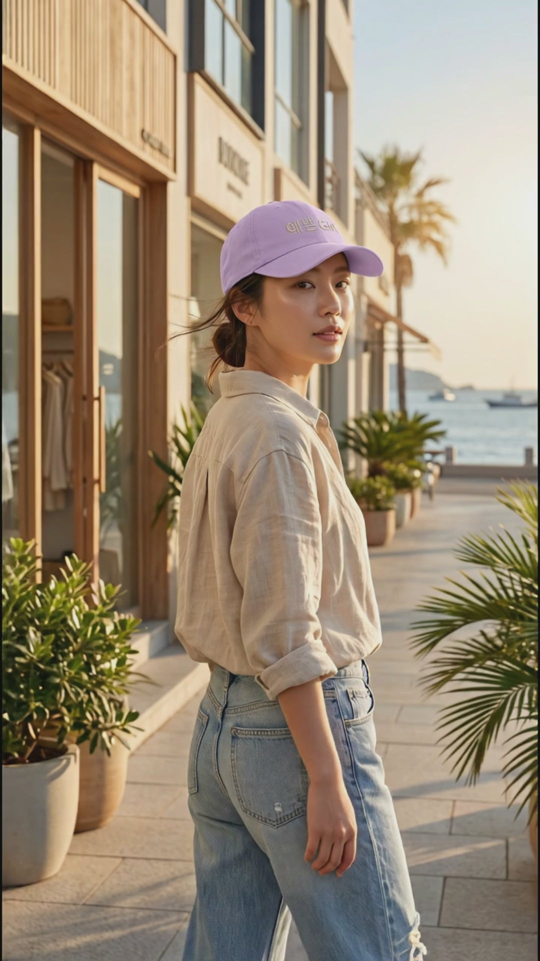 예쁜 Girl Washed Coastal Cap